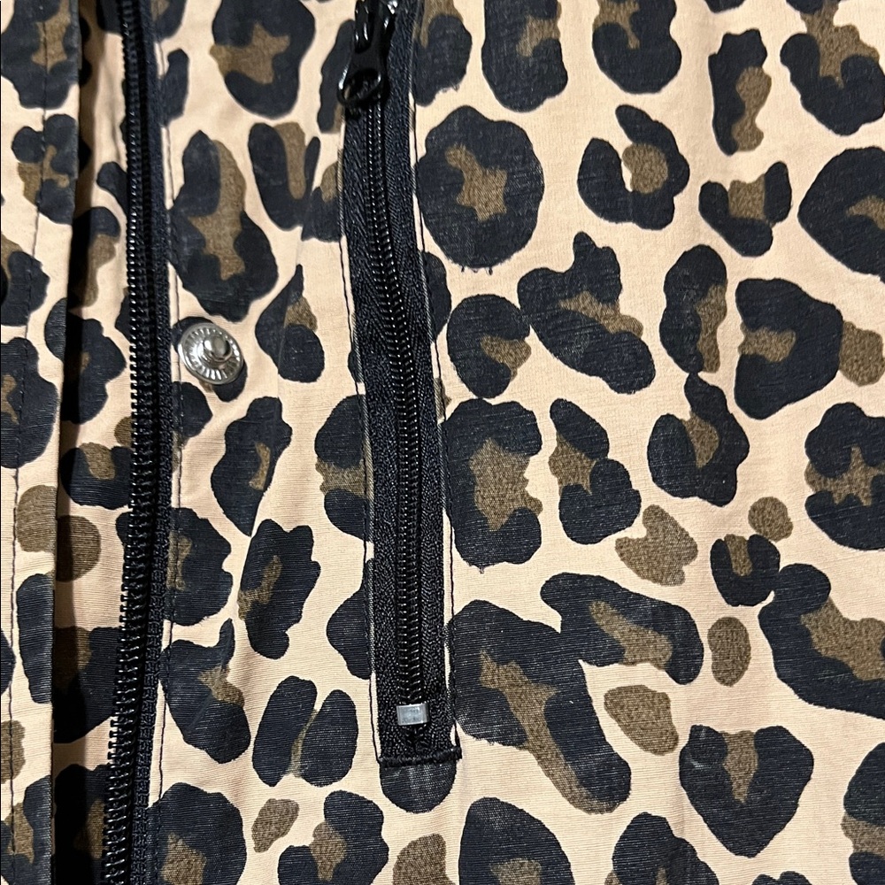 Leopard Print Rain Jacket with Hood - Picture 3 of 8